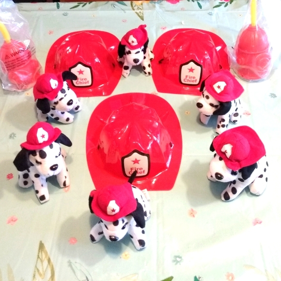 Fireman Hats 2 Fire Hydrants 